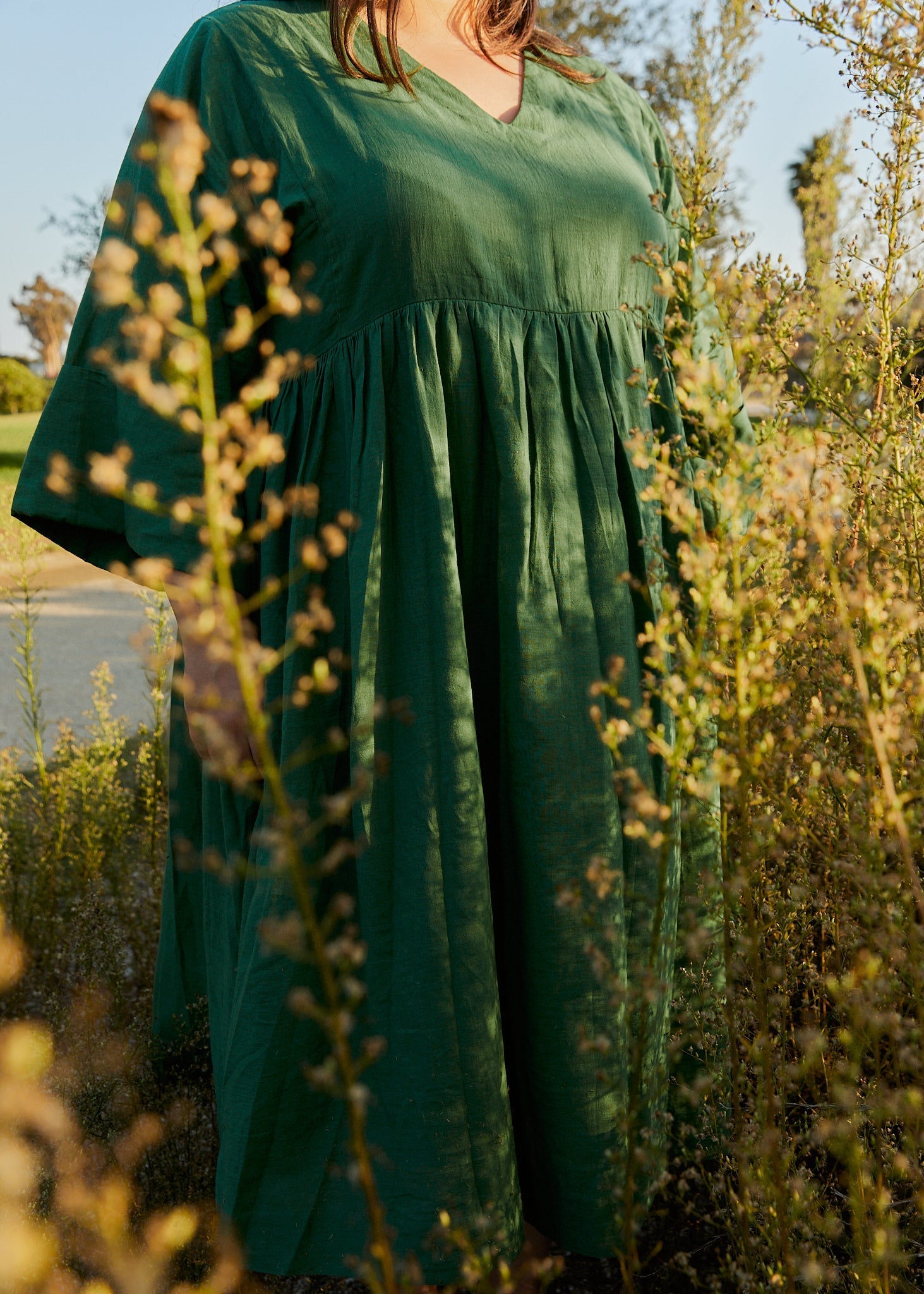 Basil green gathered midi dress Basil green gathered midi dress