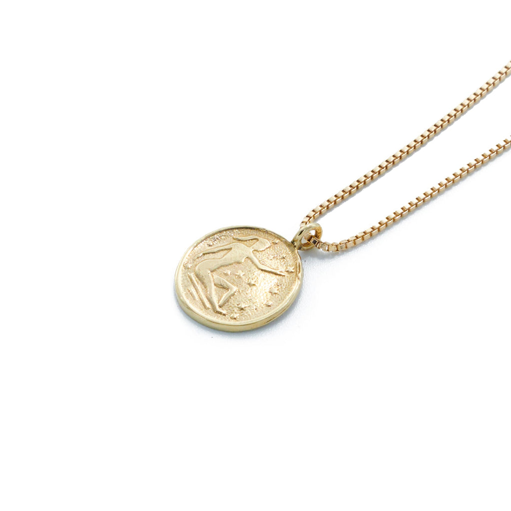 Introducing the Vintage Goddess Coin Necklace, featuring two coins on a 14K gold-plated curb chain. Made from recycled brass, this necklace combines timeless elegance with modern sustainability. Crafted in NYC and LA, it’s a luxurious yet eco-friendly addition to your collection.