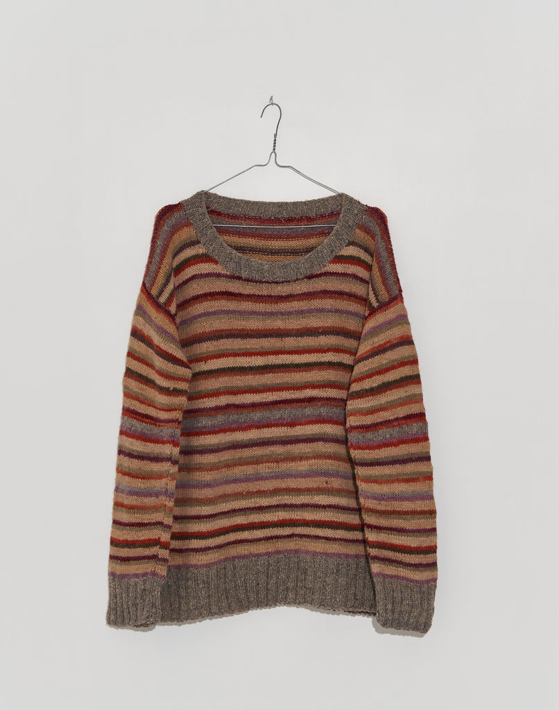Pink Striped Sweater For Women