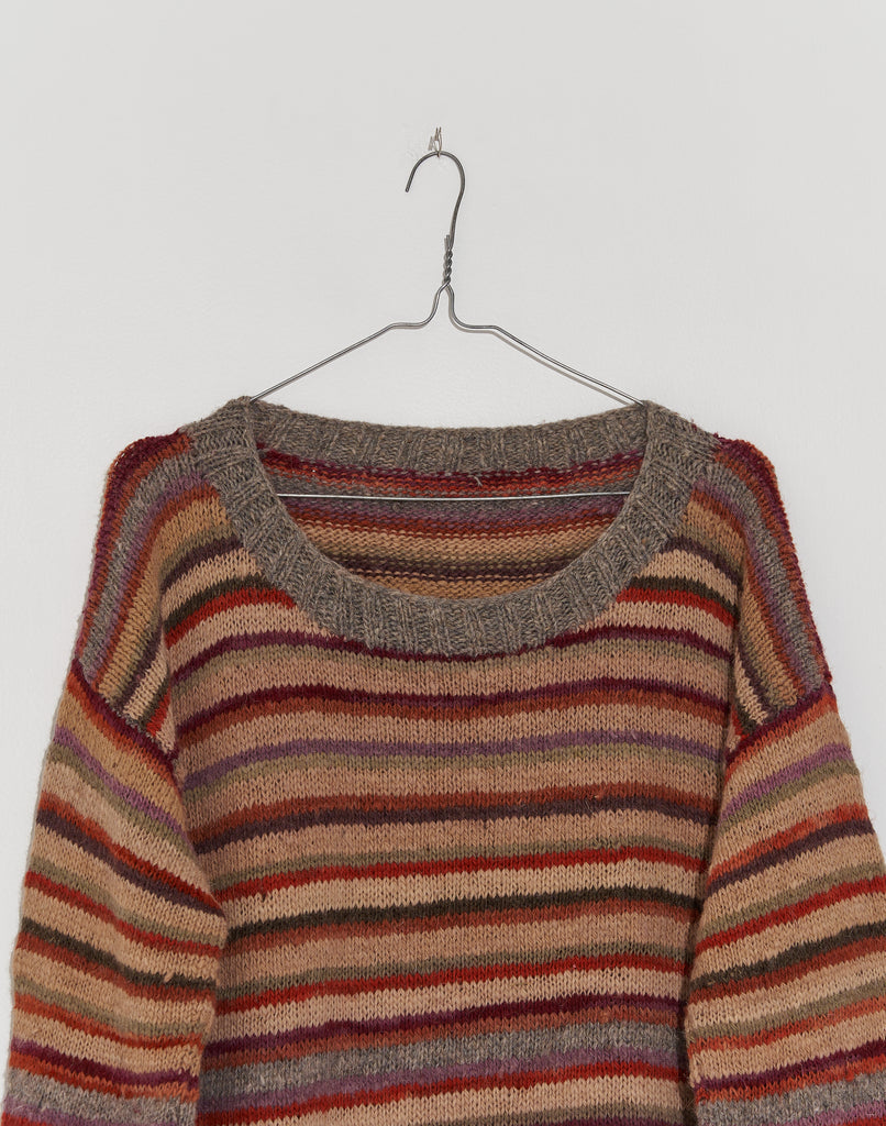 Pink  Striped Knit Sweater for Women Online