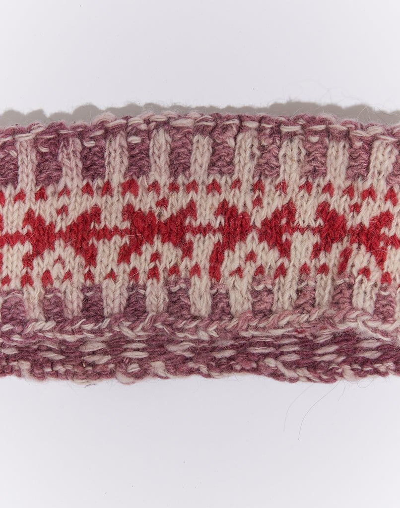 Women Handknit Wool Candy Floss Headband 