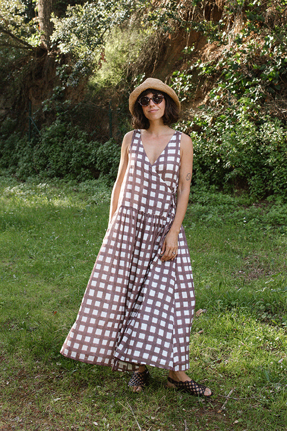 The Gingham Wrap Dress M