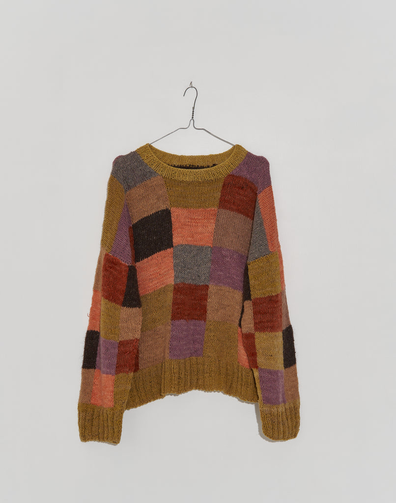 Beige Color Blocked Sweater for Women
