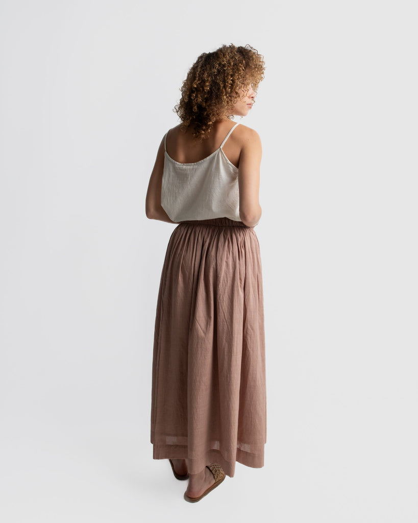 Garnet pink gathered skirt, small sustainable clothing brands, sustainable clothing brands, pure organic cotton clothing, where to buy organic cotton clothes, all cotton women's clothing, cotton clothes online, 100 cotton women's clothing, soft cotton clothes for women's, minimalist clothing women, minimalist store clothes