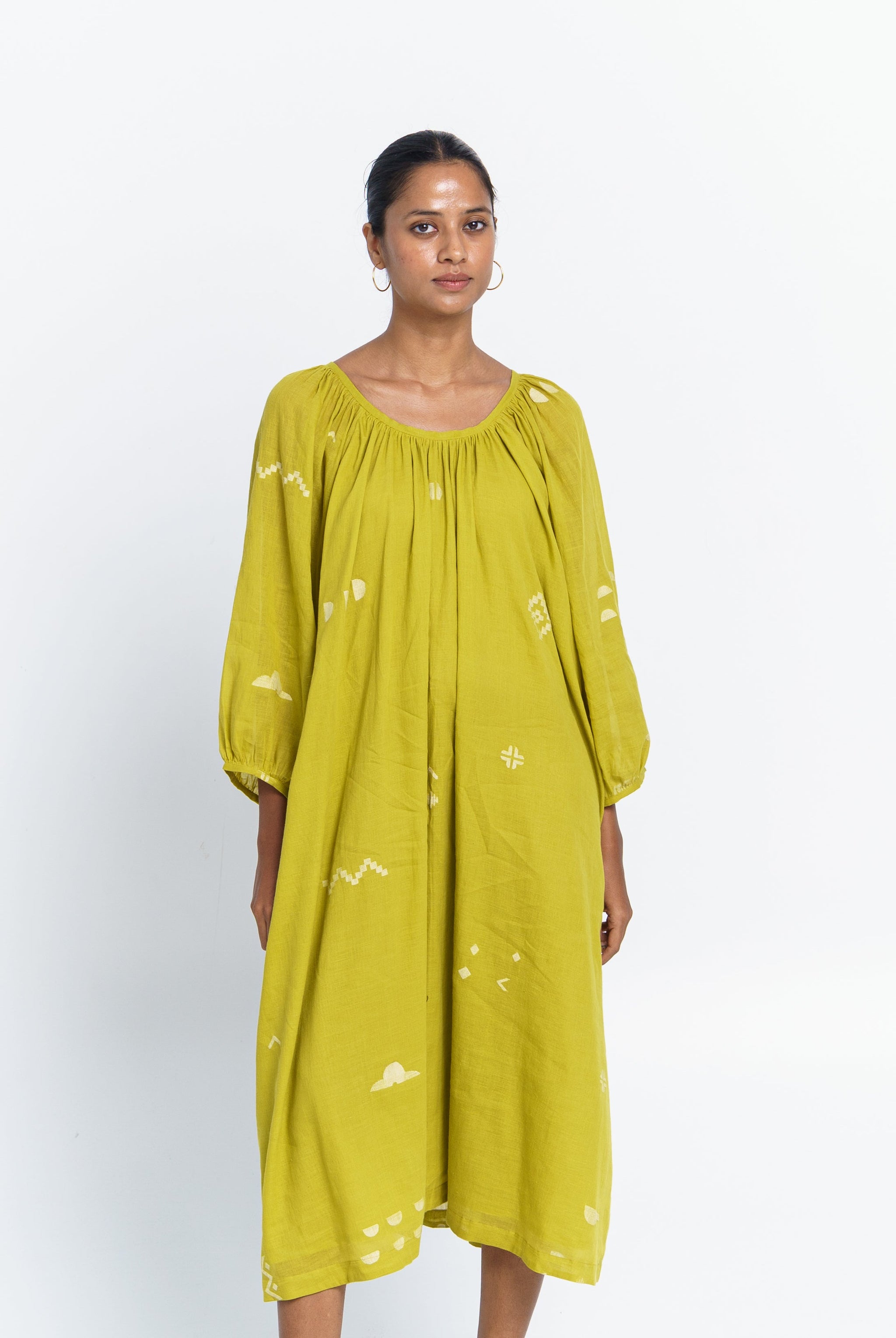 TODAYFUL Back Gather Dress グリーンイエロー TODAYFUL（トゥデイフル）の「TODAYFUL Back Gather Dress