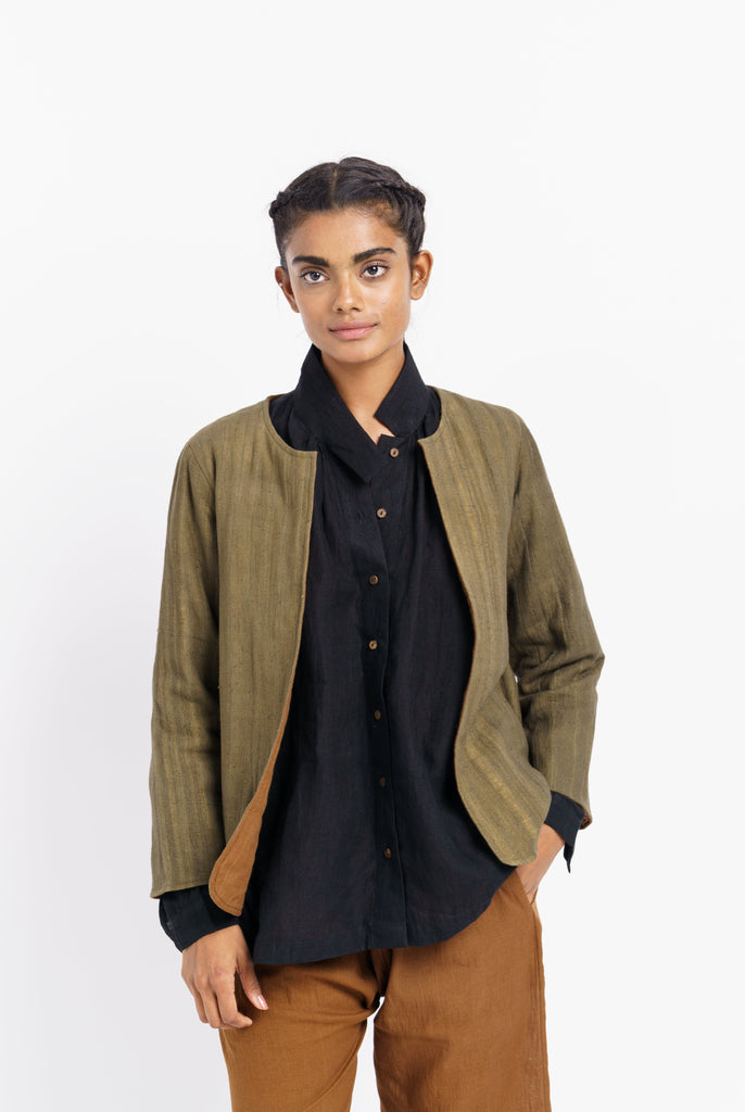 Olive organic cotton Jacket, ethical sustainable clothing brands, fashion brands that are sustainable, 100 organic cotton women's clothing, organic cotton clothes online shop, all cotton women's clothing, buy cotton clothes online, all cotton women's clothing, cotton clothing for women, minimal clothes shop, minimalist clothing