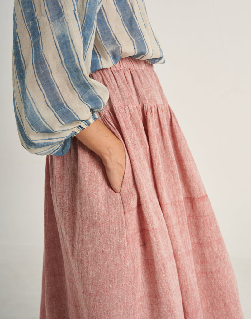 Buy Side Pockets Pretty In Pink Organic Summer Skirt At World of Crow
